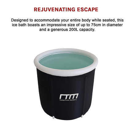 Premium Portable Ice Bath Inflatable Foldable Cold Water Therapy 8