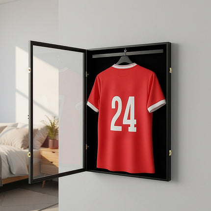 Wall Display/Case Lockable Rack 80cm Football Basketball Jersey Storage Box 2