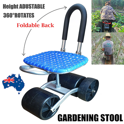 Gardening Seat Portable Height Adjustable Folding Stool Kneeling Pad 10