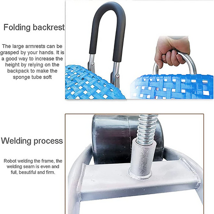 Gardening Seat Portable Height Adjustable Folding Stool Kneeling Pad 12