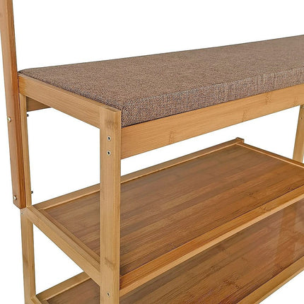 97x168cm Hallway Bench Coat Rack Stand Multifunctional Hall Shelf Entryway 7