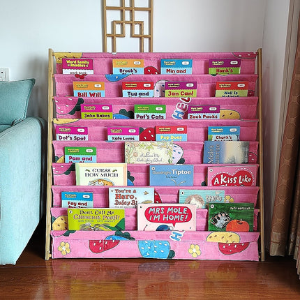 Children's Bookshelf Bookcase Magazine Rack Home Storage 8