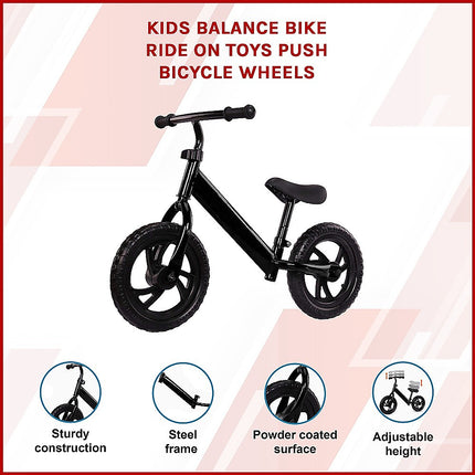 Kids Ride On Push Bike Balance Bicycle with Training Wheels for Toddlers 3