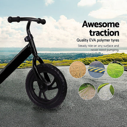 Kids Ride On Push Bike Balance Bicycle with Training Wheels for Toddlers 7