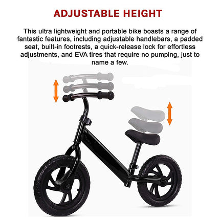 Kids Ride On Push Bike Balance Bicycle with Training Wheels for Toddlers 12