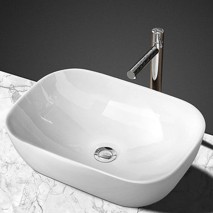 Ceramic Bathroom Basin Vanity Sink Oval Above Counter Top Mount Bowl 2