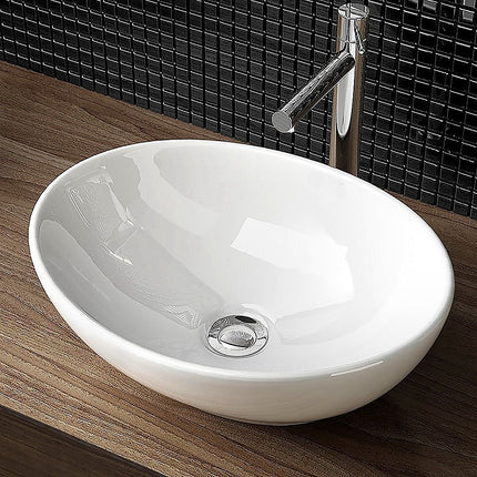 Ceramic Bathroom Basin Vanity Sink Oval Above Counter Top Mount Bowl 2
