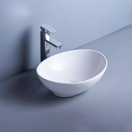 Ceramic Bathroom Basin Vanity Sink Oval Above Counter Top Mount Bowl 4