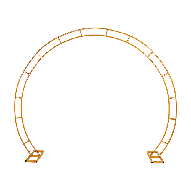 260cm Gold Metal Wedding Arch Round Balloon Birthday Party