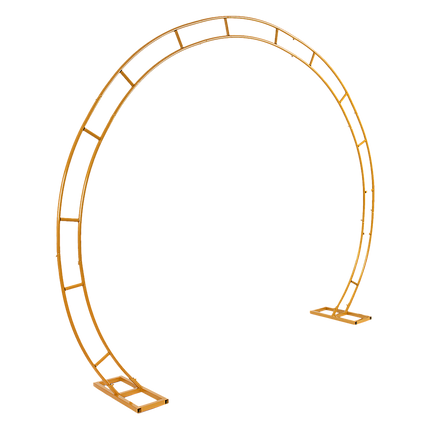 260cm Gold Metal Wedding Arch Round Balloon Birthday Party 7