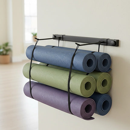 Wall Yoga Mat Gym Storage Rack Gymnastics 7