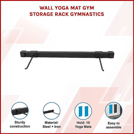Wall Yoga Mat Gym Storage Rack Gymnastics 3
