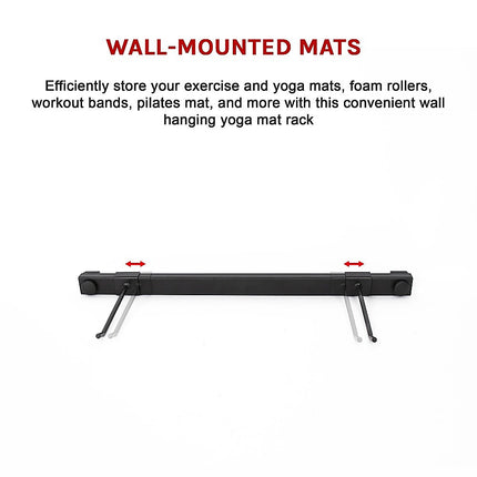 Wall Yoga Mat Gym Storage Rack Gymnastics 9