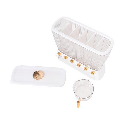 6 Grids Dispenser Storage Container Rice Cereal Beans Grain 5