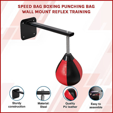Speed Bag Boxing Punching Bag Wall Mount Reflex Training 2