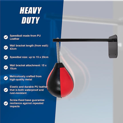 Speed Bag Boxing Punching Bag Wall Mount Reflex Training 10