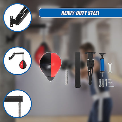 Speed Bag Punching Boxing Bag Wall Mount Reflex Training 8