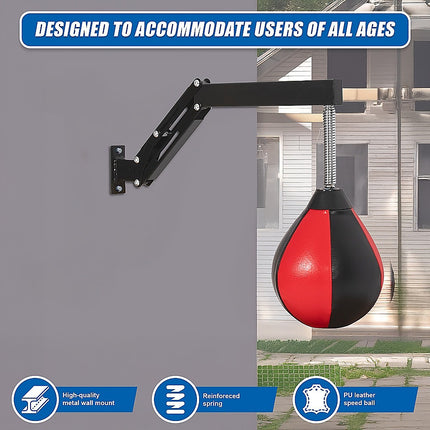 Speed Bag Punching Boxing Bag Wall Mount Reflex Training 9