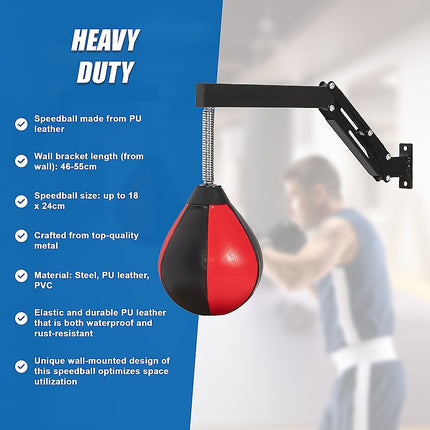 Speed Bag Punching Boxing Bag Wall Mount Reflex Training 10