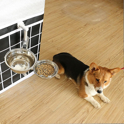 Wall Mounted Dog Bowl Adjustable Height Pet Feeder For Easy Feeding 9
