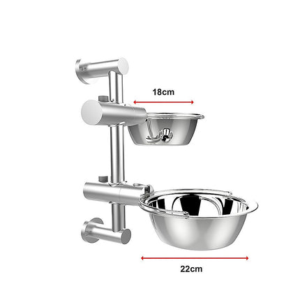 Wall Mounted Dog Bowl Adjustable Height Pet Feeder For Easy Feeding 11
