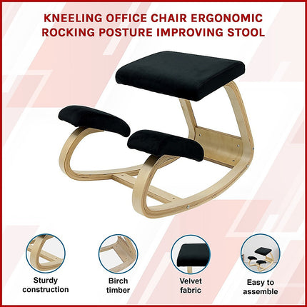 Kneeling Office Chair Ergonomic Rocking Posture Improving Stool 6