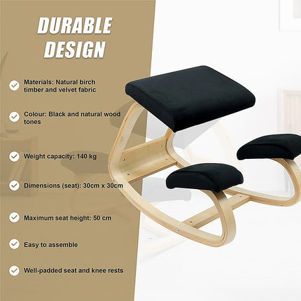 Kneeling Office Chair Ergonomic Rocking Posture Improving Stool 9