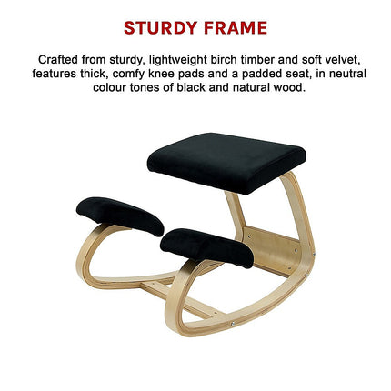 Kneeling Office Chair Ergonomic Rocking Posture Improving Stool 10