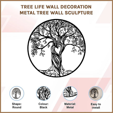 Tree Life Wall Decoration Metal Tree Wall Sculpture 3