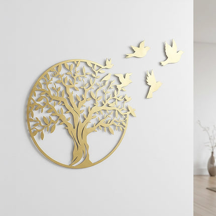 Metal Tree of Life Wall Art 7 Flying Birds Wall Sculpture 5