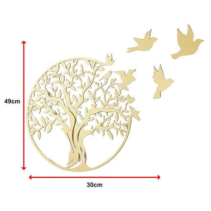 Metal Tree of Life Wall Art 7 Flying Birds Wall Sculpture 9