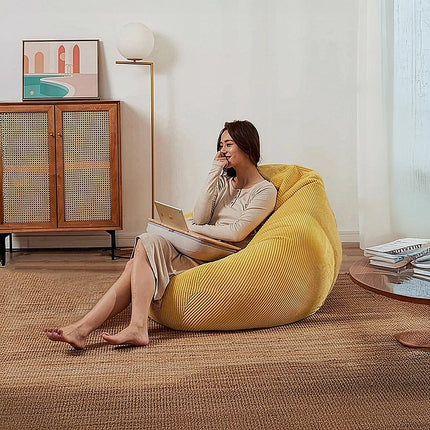 Jumbo Cord Beanbag Chair Cover Unfilled Large Bean Bag - Mustard 3