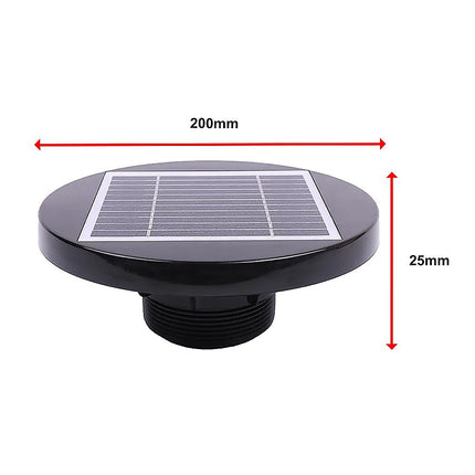 Solar Powered Roof Fan Ventilator Loft Vent for Boat RV Greenhouse Shed Caravan 16