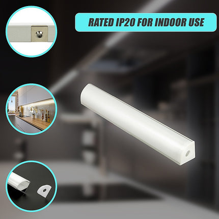10 x 1M V-Style Aluminium LED Strip Light Channels for Cabinet Lighting 8