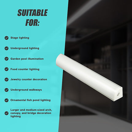 10 x 1M V-Style Aluminium LED Strip Light Channels for Cabinet Lighting 10