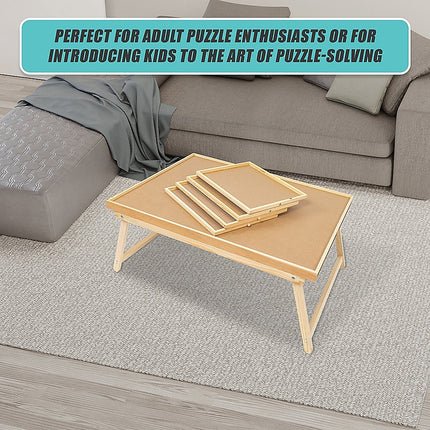 1500 Piece Wooden Jigsaw Puzzle Table – 67x87cm Puzzle Board with Folding Legs 13