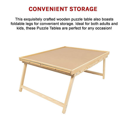 1500 Piece Wooden Jigsaw Puzzle Table – 67x87cm Puzzle Board with Folding Legs 15