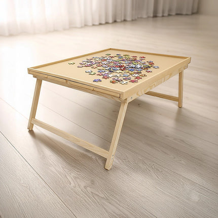 1500 Piece Wooden Jigsaw Puzzle Table – 67x87cm Puzzle Board with Folding Legs 2