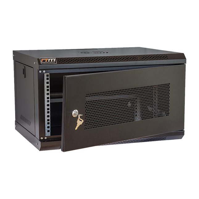 19" 6U Wall Mount Network DVR NVR Data Cabinet Enclosure