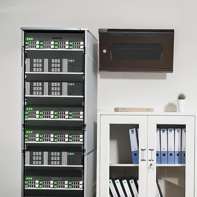 19" 6U Wall Mount Network DVR NVR Data Cabinet Enclosure 2