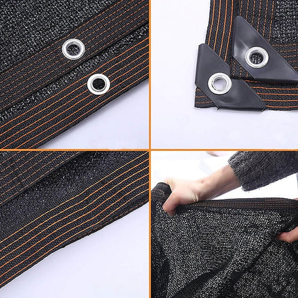 15m x 2m Fence Windscreen Privacy Screen Shade Cover Black Fabric Mesh Garden 7