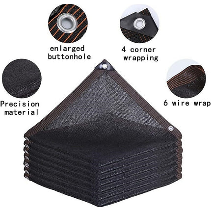 15m x 2m Fence Windscreen Privacy Screen Shade Cover Black Fabric Mesh Garden 3