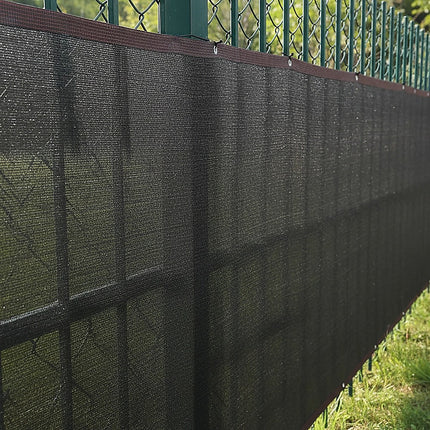 15m x 2m Fence Windscreen Privacy Screen Shade Cover Black Fabric Mesh Garden 4