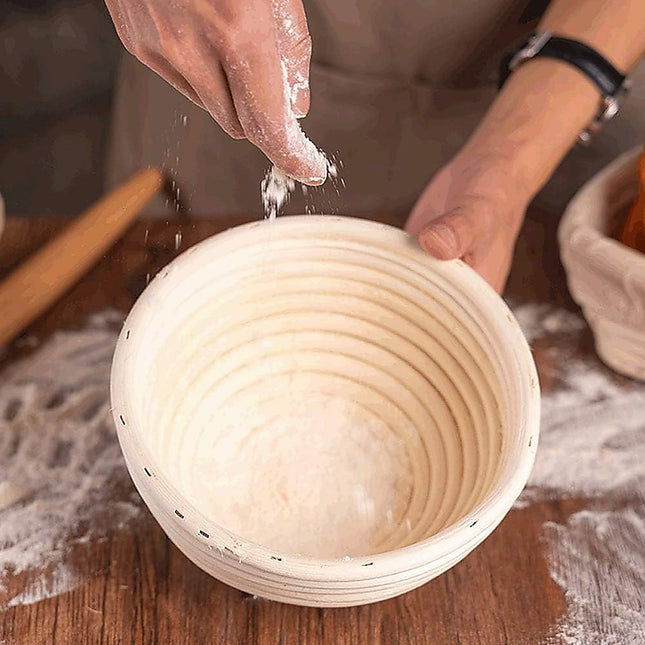 2 x 9" Sourdough Bread Proofing Set Bread Making Kit Round Bowls 2