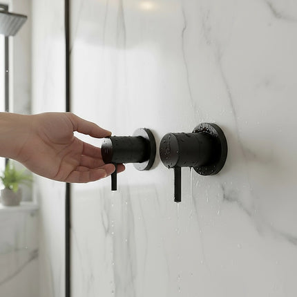 Bathroom Shower Bath Hot and Cold Mixer WATERMARK Certified in Black 5