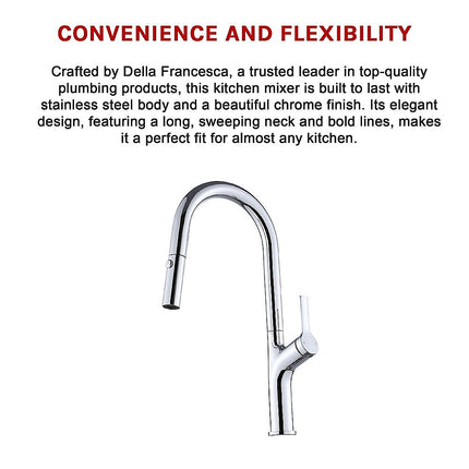 Kitchen Laundry Bathroom Basin Sink Pull Out Mixer Tap Faucet in Chrome 9