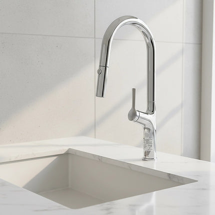 Kitchen Laundry Bathroom Basin Sink Pull Out Mixer Tap Faucet in Chrome 2