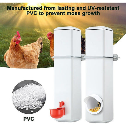 Chicken Bird Feeder Water Dispenser Automatic Waterer Poultry Food Drinker 4L 3
