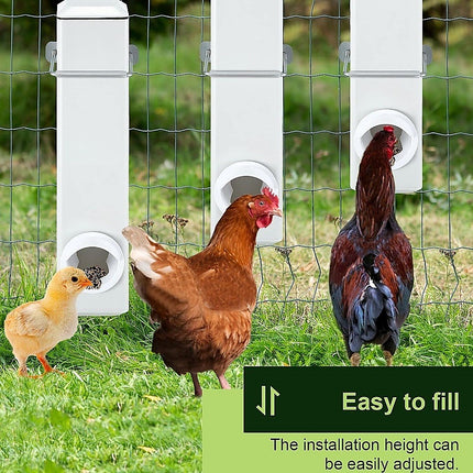 Chicken Bird Feeder Water Dispenser Automatic Waterer Poultry Food Drinker 4L 9