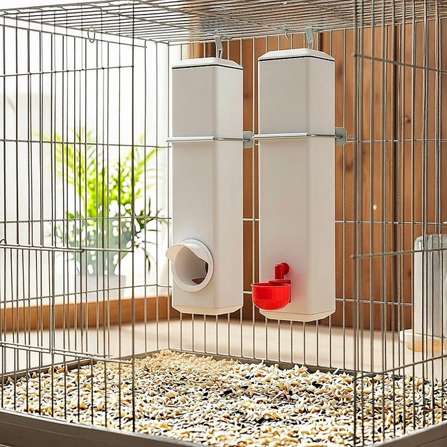Chicken Bird Feeder Water Dispenser Automatic Waterer Poultry Food Drinker 4L 2